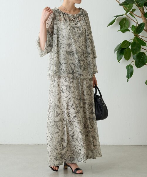 BEARDSLEY（ビアズリー）の「更紗柄サルエルワイドパンツ（その他パンツ・レディース・ベージュ・FREE）」の9枚目の写真