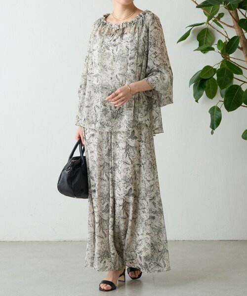 BEARDSLEY（ビアズリー）の「更紗柄サルエルワイドパンツ（その他パンツ・レディース・ベージュ・FREE）」の10枚目の写真