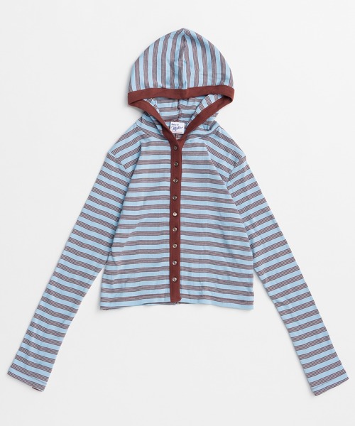 MAISON SPECIAL(メゾンスペシャル)の「【MILLER】Rib Hoodie Cardigan/リブフーディーカーディガン(パーカー・レディース・チャコールグレー/ブラック/ブルー・FREE)」の14枚目の写真