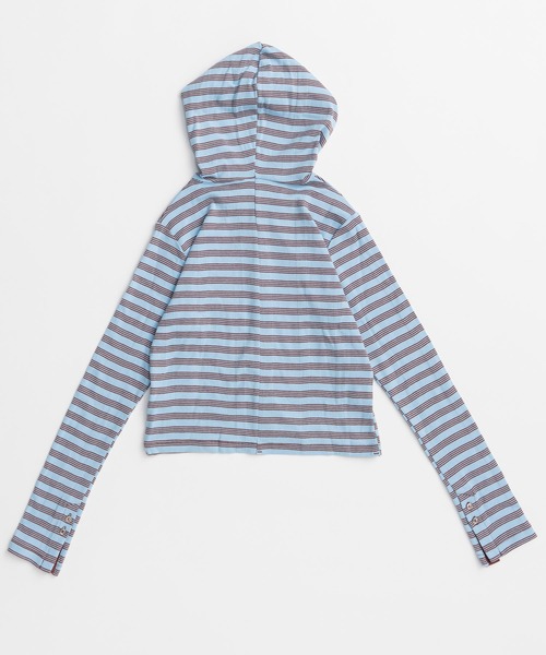 MAISON SPECIAL(メゾンスペシャル)の「【MILLER】Rib Hoodie Cardigan/リブフーディーカーディガン(パーカー・レディース・チャコールグレー/ブラック/ブルー・FREE)」の19枚目の写真