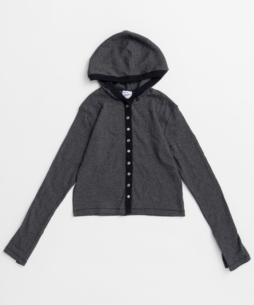 MAISON SPECIAL(メゾンスペシャル)の「【MILLER】Rib Hoodie Cardigan/リブフーディーカーディガン(パーカー・レディース・チャコールグレー/ブラック/ブルー・FREE)」の12枚目の写真