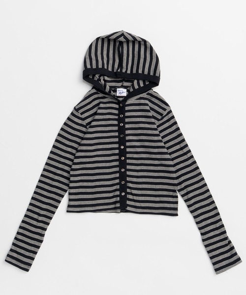 MAISON SPECIAL(メゾンスペシャル)の「【MILLER】Rib Hoodie Cardigan/リブフーディーカーディガン(パーカー・レディース・チャコールグレー/ブラック/ブルー・FREE)」の13枚目の写真