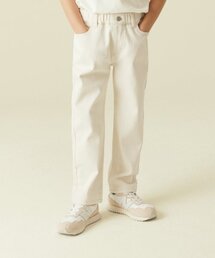 テーパードバンディングデニムパンツ[クリーム]