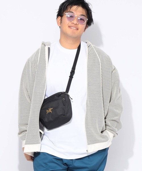 SAKAZEN(サカゼン)の「パーカー 長袖 メンズ 大きいサイズ バーズアイ ジャガード フルジップ PLEGGI (プレッジ)(パーカー・メンズ・ホワイト/ブラック・3L/4L/5L)」の6枚目の写真