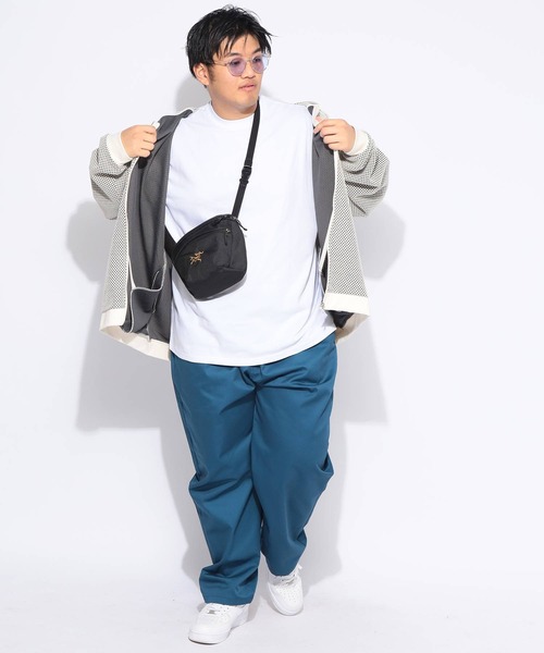 SAKAZEN(サカゼン)の「パーカー 長袖 メンズ 大きいサイズ バーズアイ ジャガード フルジップ PLEGGI (プレッジ)(パーカー・メンズ・ホワイト/ブラック・3L/4L/5L)」の7枚目の写真