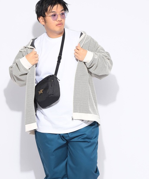 SAKAZEN(サカゼン)の「パーカー 長袖 メンズ 大きいサイズ バーズアイ ジャガード フルジップ PLEGGI (プレッジ)(パーカー・メンズ・ホワイト/ブラック・3L/4L/5L)」の8枚目の写真