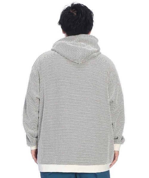 SAKAZEN(サカゼン)の「パーカー 長袖 メンズ 大きいサイズ バーズアイ ジャガード フルジップ PLEGGI (プレッジ)(パーカー・メンズ・ホワイト/ブラック・3L/4L/5L)」の16枚目の写真