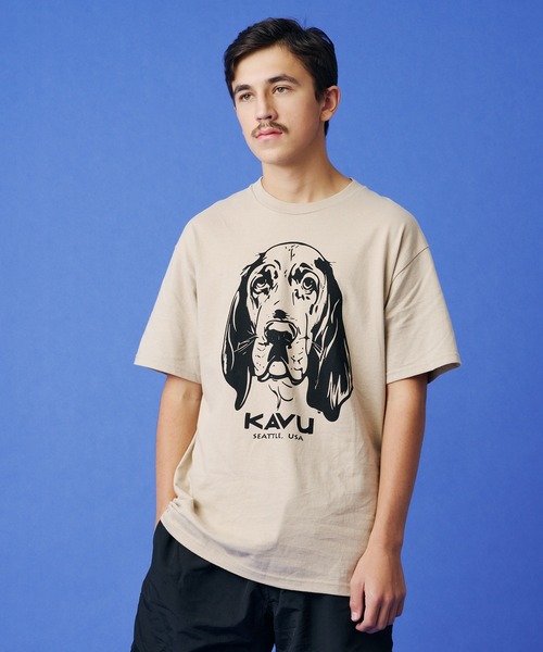 KAVU(カブー)の「KAVU/カブー 26 Dog Tee/ドッグ Tシャツ(Tシャツ/カットソー・メンズ・ヘザーグレー/サンドベージュ/ホワイト・LARGE/X-LARGE/MEDIUM)」の3枚目の写真