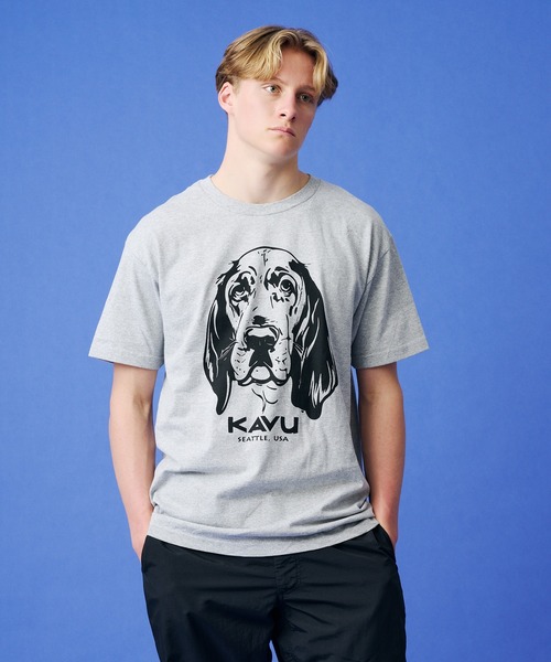 KAVU(カブー)の「KAVU/カブー 26 Dog Tee/ドッグ Tシャツ(Tシャツ/カットソー・メンズ・ヘザーグレー/サンドベージュ/ホワイト・LARGE/X-LARGE/MEDIUM)」の2枚目の写真