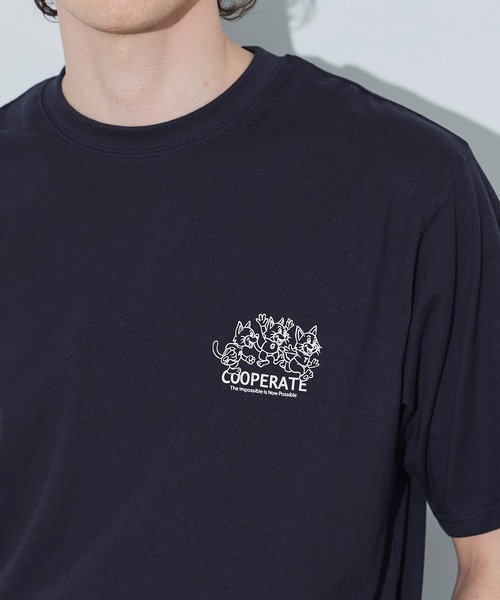 coca(coca)(コカ)の「ユニセックス キャラプリントT(Tシャツ/カットソー・メンズ・ネイビー/ホワイト・L/XL/M)」の8枚目の写真