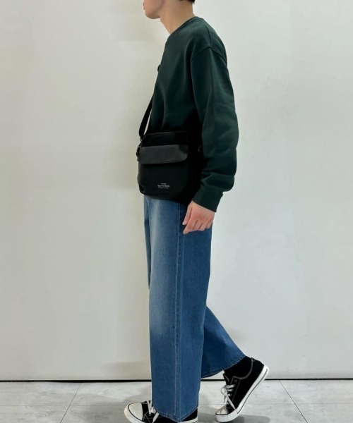 BACK NUMBER（バックナンバー）の「【BACK NUMBER】杢調ポリコンビスクエアミニショルダーバッグ (軽量 / 耐久性 / ビジネス対応 / カジュアル)（ショルダーバッグ・メンズ・ブラック/グレー・ONE SIZE）」の12枚目の写真