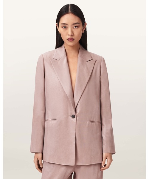 ALLSAINTS（オールセインツ）の「AVERIE TENCEL RELAXED FIT BLAZER | AVERIE テンセル リラックス フィット ブレザー（テーラードジャケット・レディース・ライラック系・6/4/10/8）」の3枚目の写真