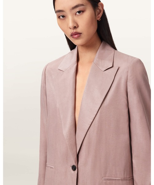 ALLSAINTS（オールセインツ）の「AVERIE TENCEL RELAXED FIT BLAZER | AVERIE テンセル リラックス フィット ブレザー（テーラードジャケット・レディース・ライラック系・6/4/10/8）」の4枚目の写真