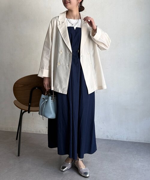 Chez toi（シェトワ）の「シアーテーラードジャケット（テーラードジャケット・レディース・オフホワイト/ベージュ・FREE）」の8枚目の写真