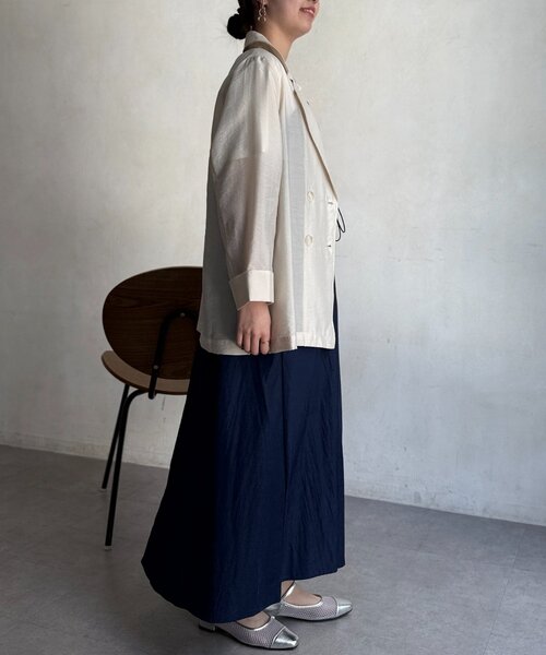 Chez toi（シェトワ）の「シアーテーラードジャケット（テーラードジャケット・レディース・オフホワイト/ベージュ・FREE）」の10枚目の写真