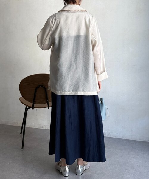 Chez toi（シェトワ）の「シアーテーラードジャケット（テーラードジャケット・レディース・オフホワイト/ベージュ・FREE）」の11枚目の写真