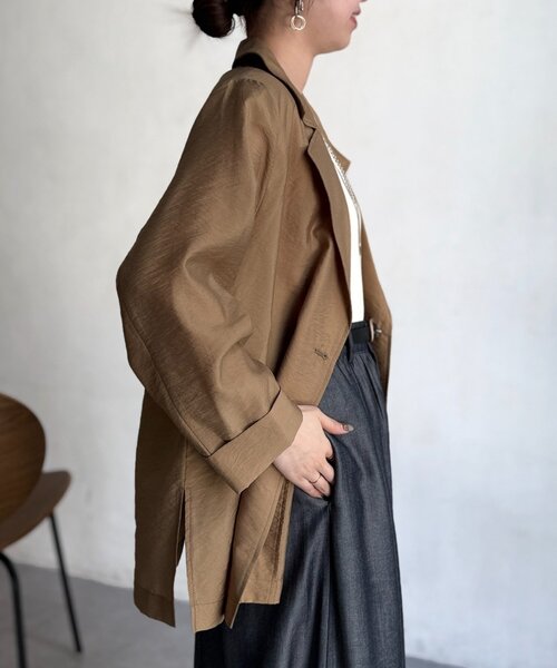 Chez toi（シェトワ）の「シアーテーラードジャケット（テーラードジャケット・レディース・オフホワイト/ベージュ・FREE）」の14枚目の写真