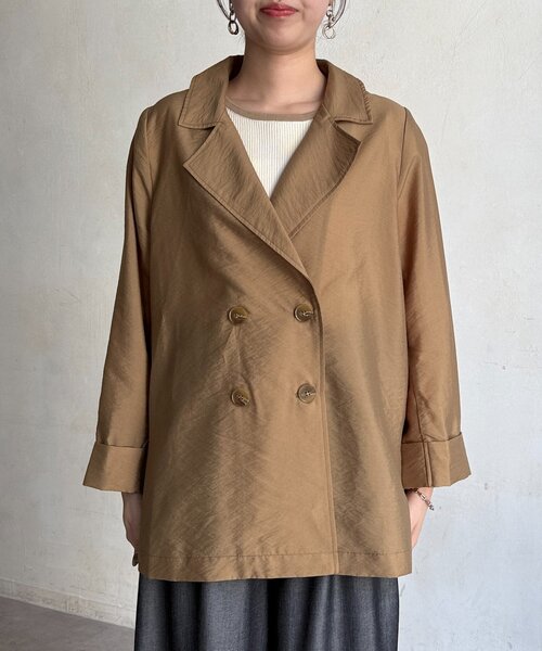 Chez toi（シェトワ）の「シアーテーラードジャケット（テーラードジャケット・レディース・オフホワイト/ベージュ・FREE）」の20枚目の写真