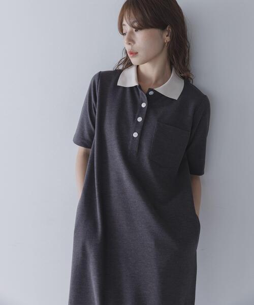 URBAN RESEARCH Sonny Label(アーバンリサーチサニーレーベル)の「カットポロワンピース(ワンピース・レディース・チャコールグレー/ブラック・FREE)」の15枚目の写真