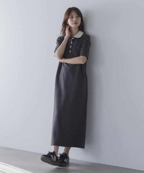 URBAN RESEARCH Sonny Label(アーバンリサーチサニーレーベル)の「カットポロワンピース(ワンピース・レディース・チャコールグレー/ブラック・FREE)」の16枚目の写真