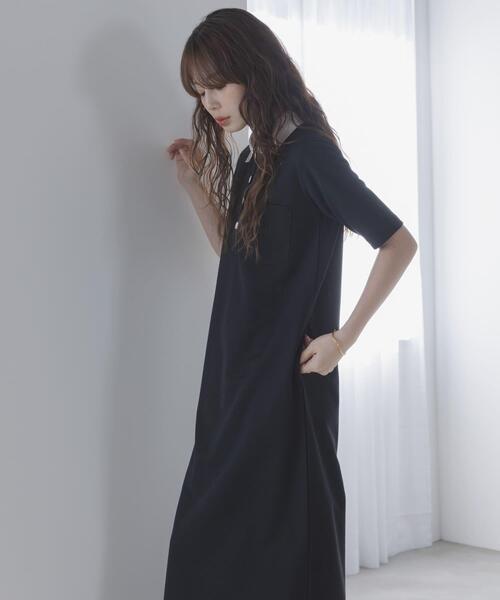 URBAN RESEARCH Sonny Label(アーバンリサーチサニーレーベル)の「カットポロワンピース(ワンピース・レディース・チャコールグレー/ブラック・FREE)」の4枚目の写真