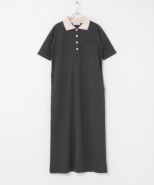 URBAN RESEARCH Sonny Label(アーバンリサーチサニーレーベル)の「カットポロワンピース(ワンピース・レディース・チャコールグレー/ブラック・FREE)」の17枚目の写真