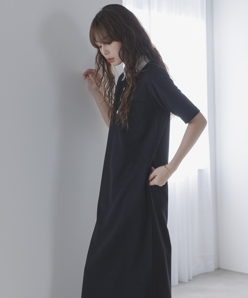 URBAN RESEARCH Sonny Label(アーバンリサーチサニーレーベル)の「カットポロワンピース(ワンピース・レディース・チャコールグレー/ブラック・FREE)」の5枚目の写真