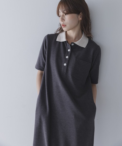 URBAN RESEARCH Sonny Label(アーバンリサーチサニーレーベル)の「カットポロワンピース(ワンピース・レディース・チャコールグレー/ブラック・FREE)」の13枚目の写真