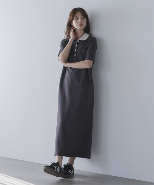 URBAN RESEARCH Sonny Label(アーバンリサーチサニーレーベル)の「カットポロワンピース(ワンピース・レディース・チャコールグレー/ブラック・FREE)」の9枚目の写真