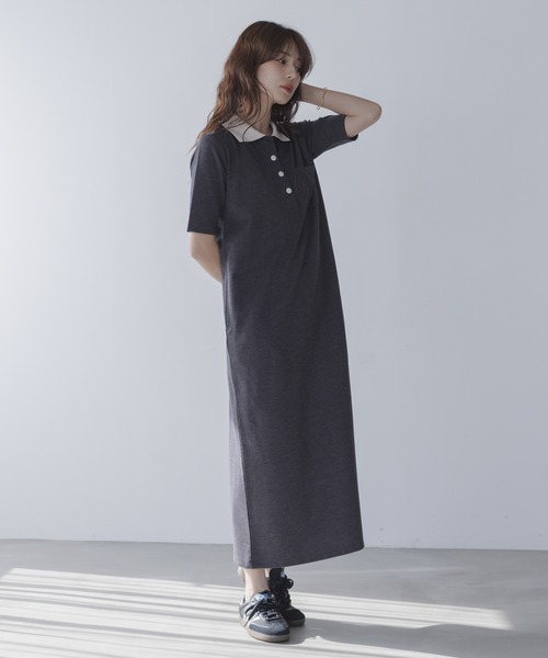 URBAN RESEARCH Sonny Label(アーバンリサーチサニーレーベル)の「カットポロワンピース(ワンピース・レディース・チャコールグレー/ブラック・FREE)」の10枚目の写真