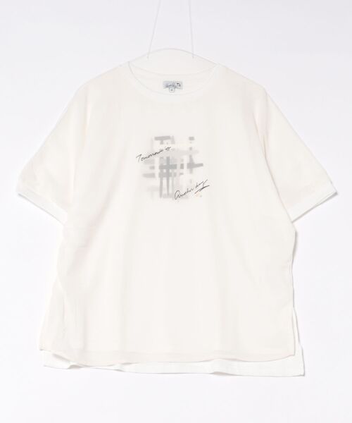 Arnold Palmer（アーノルドパーマー）の「レイヤード グラフィック Tシャツ（Tシャツ/カットソー・レディース・ベージュ/ホワイト/ネイビー・M/S/L）」の8枚目の写真