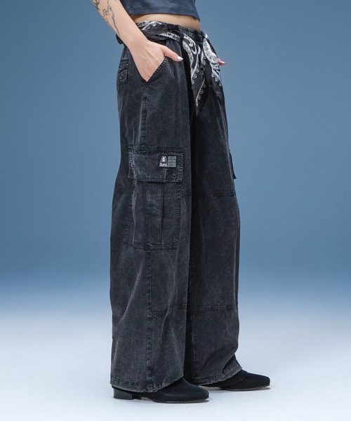 X-girl(エックスガール)の「FADED EASY CARGO PANTS(カーゴパンツ・レディース・ブラック/ベージュ/ライトピンク・S/M)」の21枚目の写真