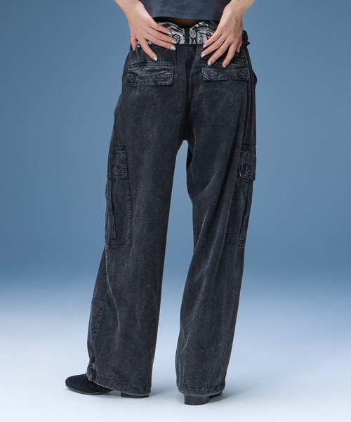 X-girl(エックスガール)の「FADED EASY CARGO PANTS(カーゴパンツ・レディース・ブラック/ベージュ/ライトピンク・S/M)」の22枚目の写真