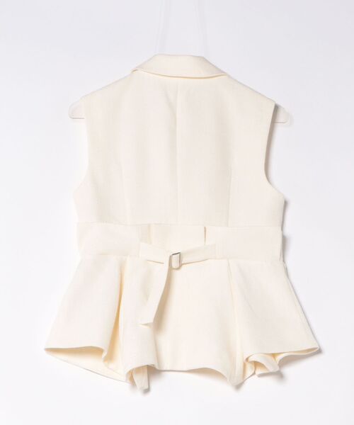 LILY BROWN(リリーブラウン)の「ツイードプリエペプラムジレ(その他アウター・レディース・アイボリー/ブラック/ライム・F)」の5枚目の写真