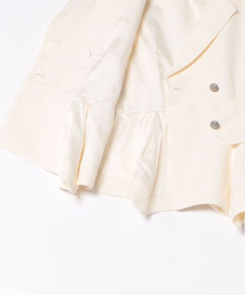 LILY BROWN(リリーブラウン)の「ツイードプリエペプラムジレ(その他アウター・レディース・アイボリー/ブラック/ライム・F)」の4枚目の写真