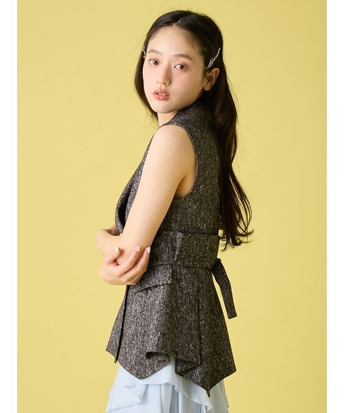 LILY BROWN（リリーブラウン）の「ツイードプリエペプラムジレ（その他