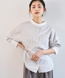 mil | ドルマンスリーブ クレリック バンドカラーシャツ【586154】(シャツ/ブラウス)