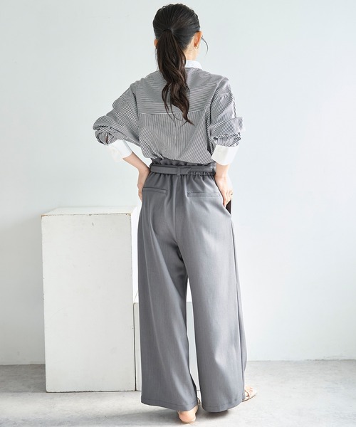 mil（ミル）の「ドルマンスリーブ クレリック バンドカラーシャツ【586154】（シャツ/ブラウス・レディース・ブラック/ブルー/ライトグレー・XS/S）」の16枚目の写真