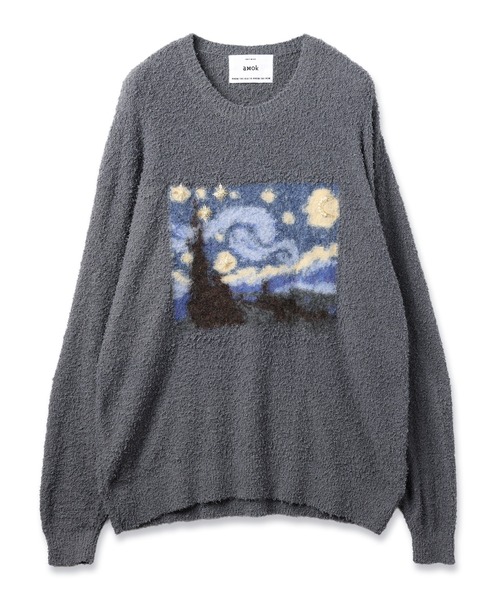 amok(アモク)の「STARRY NIGHT KNIT(ニット/セーター・メンズ・ブラック/ミント・M/S)」の1枚目の写真