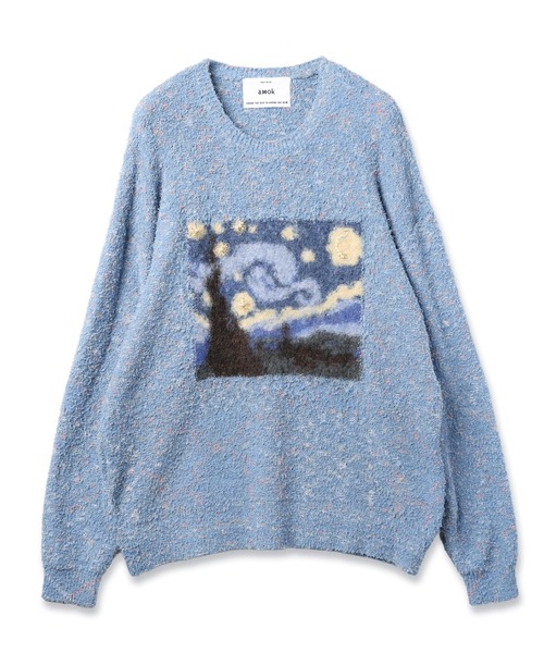 amok(アモク)の「STARRY NIGHT KNIT(ニット/セーター・メンズ・ブラック/ミント・M/S)」の6枚目の写真