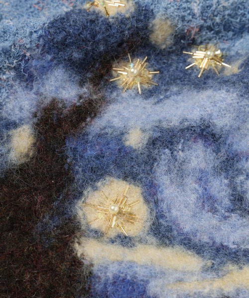 amok(アモク)の「STARRY NIGHT KNIT(ニット/セーター・メンズ・ブラック/ミント・M/S)」の9枚目の写真