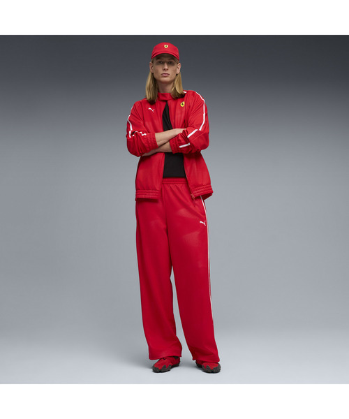 PUMA（プーマ）の「PUMA プーマ メンズ フェラーリ T7 オーバーサイズ トラックジャケット（ジャージ・メンズ・ブラック/レッド・X-SMALL/X-LARGE/LARGE/MEDIUM/SMALL）」の4枚目の写真