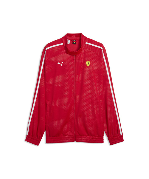 PUMA（プーマ）の「PUMA プーマ メンズ フェラーリ T7 オーバーサイズ トラックジャケット（ジャージ・メンズ・ブラック/レッド・X-SMALL/X-LARGE/LARGE/MEDIUM/SMALL）」の5枚目の写真