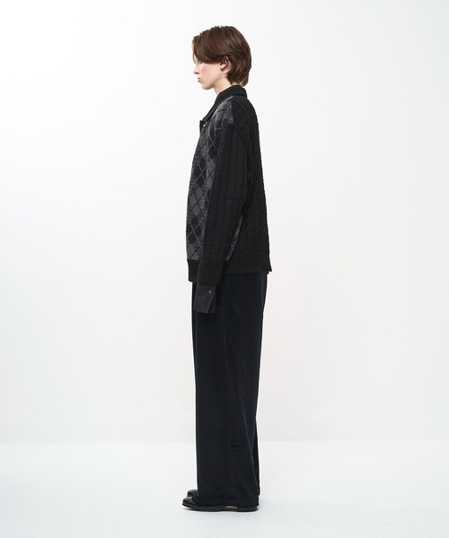Juha(ユハ)の「COLLARED ARGYLE CARDIGAN(カーディガン/ボレロ・メンズ・ネイビー/ブラウン/ブラック・4/3)」の5枚目の写真