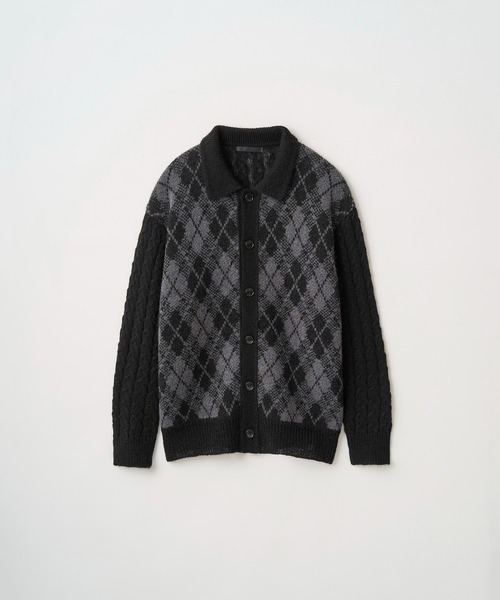 Juha(ユハ)の「COLLARED ARGYLE CARDIGAN(カーディガン/ボレロ・メンズ・ネイビー/ブラウン/ブラック・4/3)」の15枚目の写真