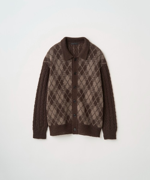 Juha(ユハ)の「COLLARED ARGYLE CARDIGAN(カーディガン/ボレロ・メンズ・ネイビー/ブラウン/ブラック・4/3)」の16枚目の写真