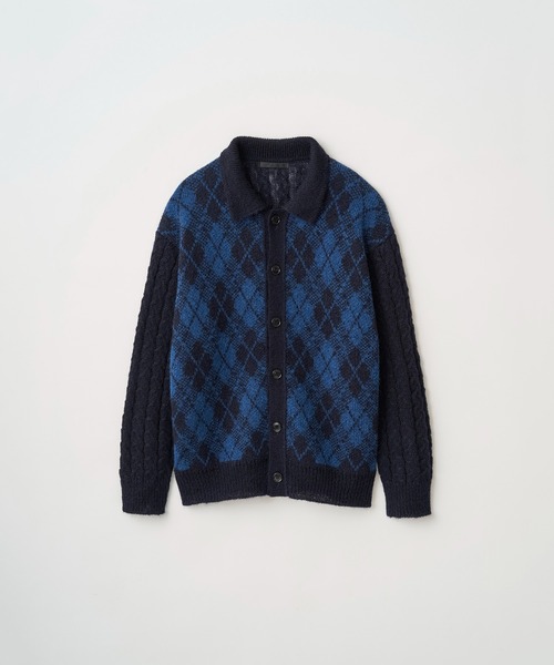 Juha(ユハ)の「COLLARED ARGYLE CARDIGAN(カーディガン/ボレロ・メンズ・ネイビー/ブラウン/ブラック・4/3)」の17枚目の写真