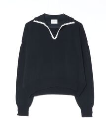 SOFFITTO（ソフィット）の「かぎ針刺繍スキッパーニット（ニット/セーター）」