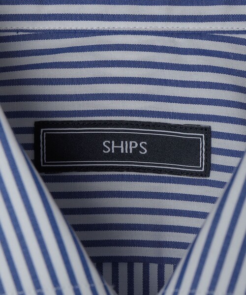 SHIPS(シップス)の「SHIPS: MADE IN JAPAN ロンドン ストライプ ワイドカラー シャツ(シャツ/ブラウス・メンズ・ネイビー・38/39/40/41)」の7枚目の写真