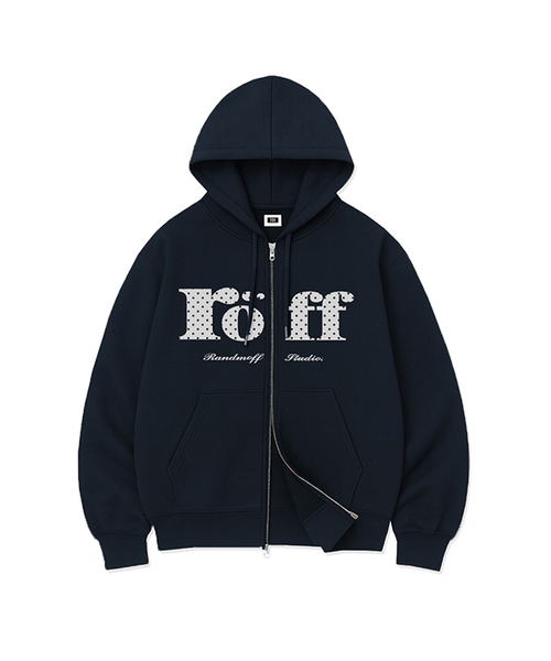 パーカー（ブルー・ネイビー/青色系・ドット柄）ファッション通販